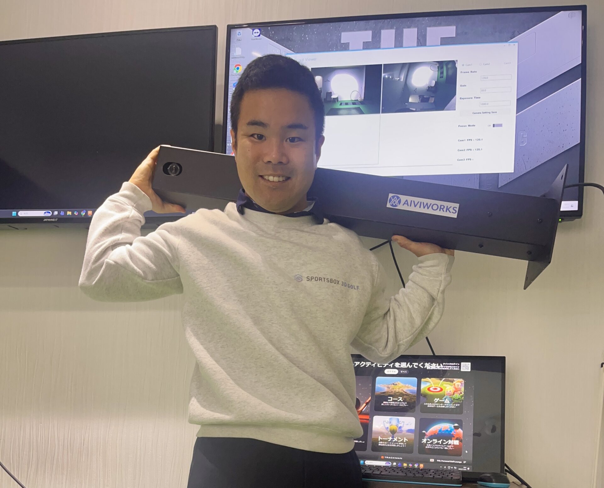SPORTSBOX 3D STUDIO LEカメラをテスト中！