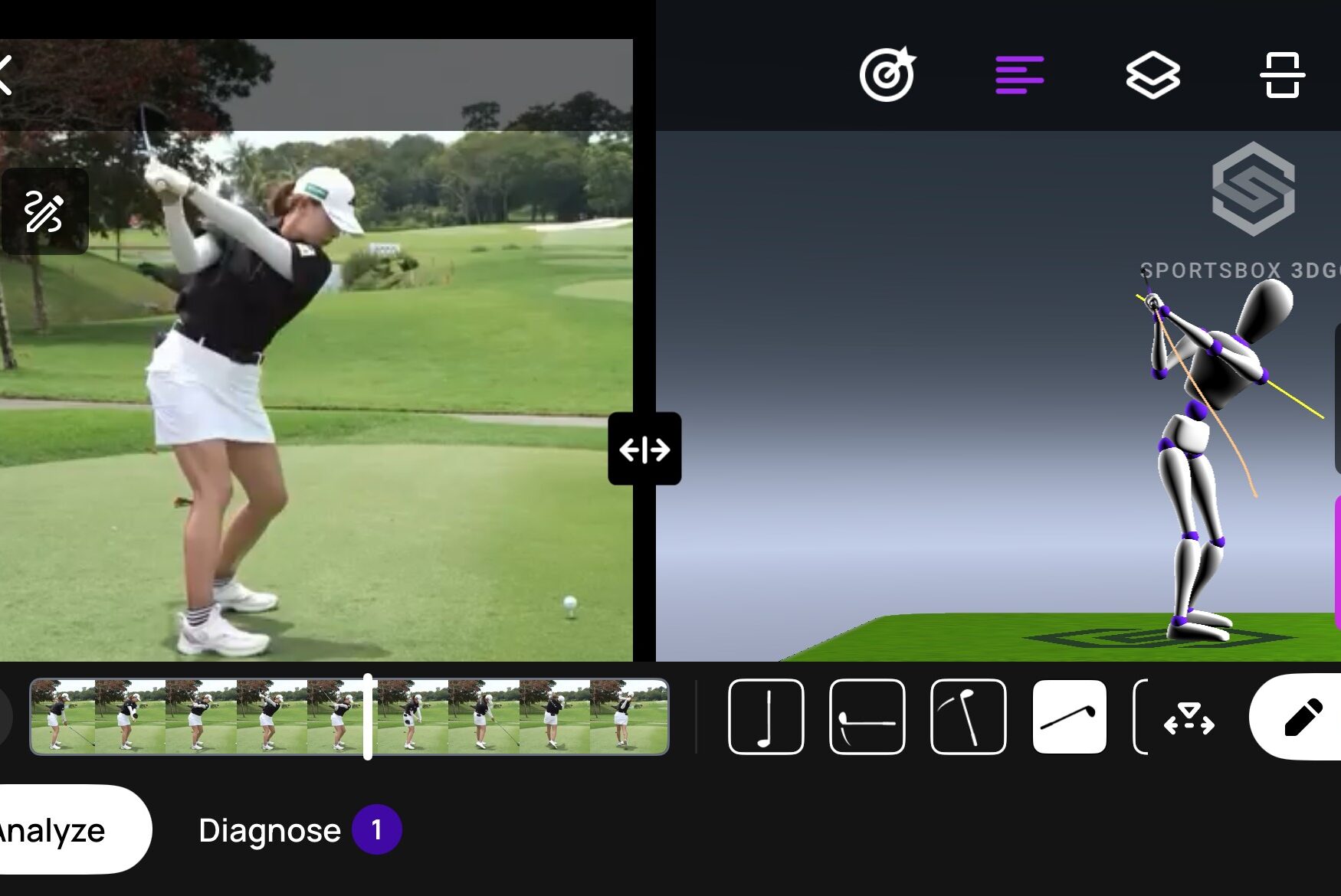 みんなのゴルフダイジェスト様で掲載されました！渋野 日向子選手のスウィングをSPORTSBOX AIで分析